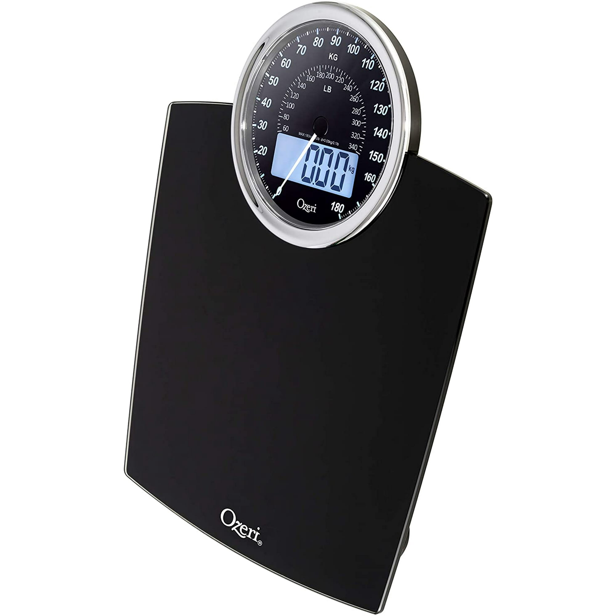 Bathroom Scale with Electro-Mechanical Weight Dial and 50 gram Sensor Technology 180 kg Ozeri Rev 400 lbs 0.1 lbs / 0.05 kg Bathroom Scale with Electro-Mechanical Weight Dial and 50 gram Sensor Technology 180 kg Ozeri Rev 400 lbs 0.1 lbs / 0.05 kg